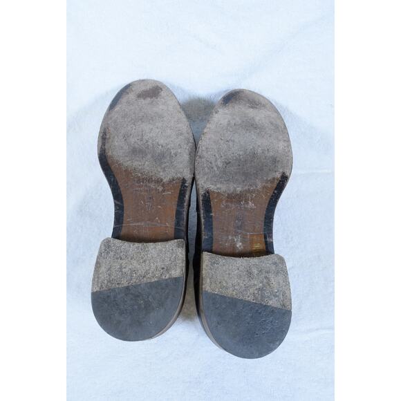 Massimo Matteo Firenze Black Wingtips Sz 10W Brogue Men's Dress Shoes #6650 - Picture 7 of 12